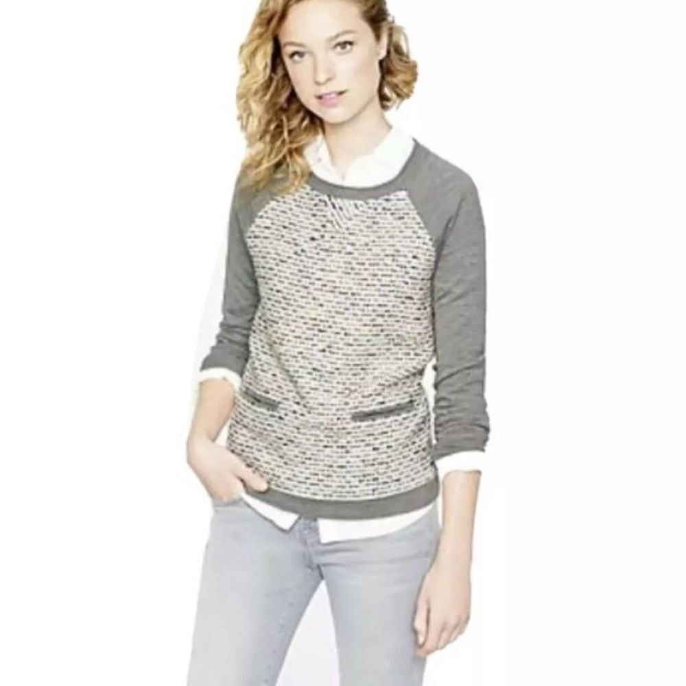 J Crew Tweed Merino Wool Sweater